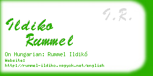 ildiko rummel business card