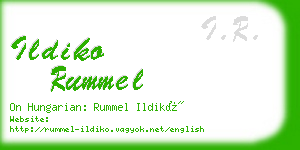 ildiko rummel business card